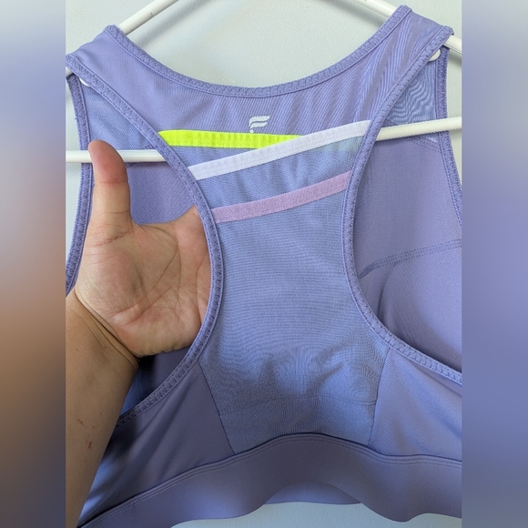 FABLETICS Women Lilac Sports Bra Size 1X Plus Size Back Pocket Activewear - Picture 4 of 7